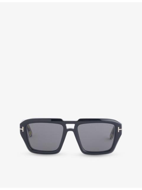 TOM FORD Icon TF1202 Square-Shape Acetate Sunglasses