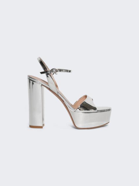 Gianvito Rossi Marlena Platform Sandals Silver
