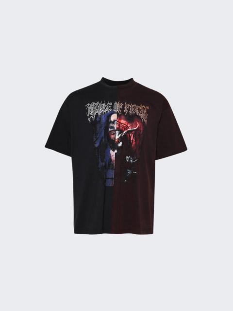 VETEMENTS Cut-up Oversized Tee Black And Red