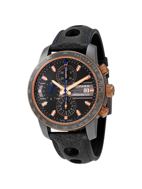 Chopard Chopard Grand Prix de Monaco Chronograph Grey Dial Titanium Case Grey Leather Strap with Cut-outs Me