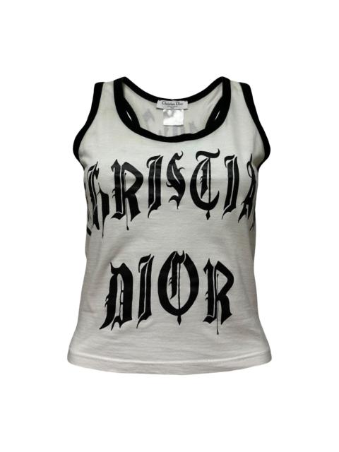 Dior CHRISTIAN DIOR Spring Summer 2002 Gothic Logo Tank Top