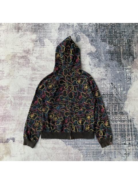 A BATHING APE® Neon Camo Full Zip Hoodie