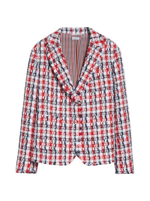 Thom Browne Thom Browne Shrunken Semi Semiconstructed Bouclé Tweed Sport Coat in Red/white/blue at Nordstrom