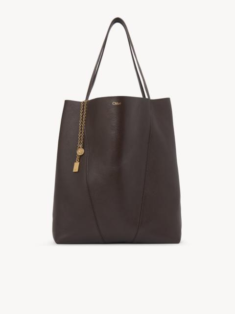 Chloé LARGE CHLOÉ SPIN TOTE BAG IN GRAINED LEATHER