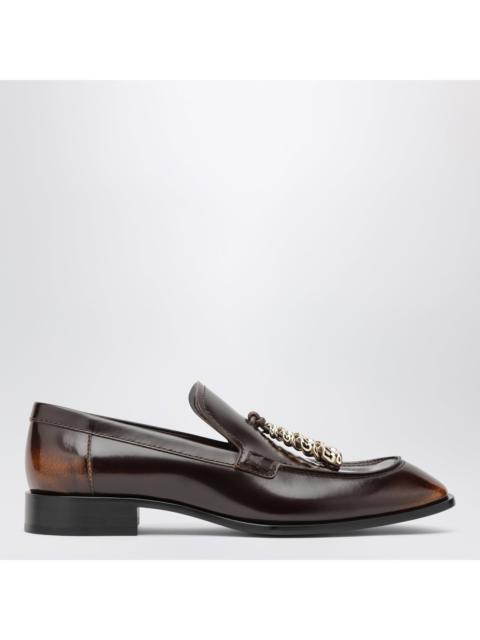 Loewe Loewe Edge Loafers In Brown Brushed Calfskin Women