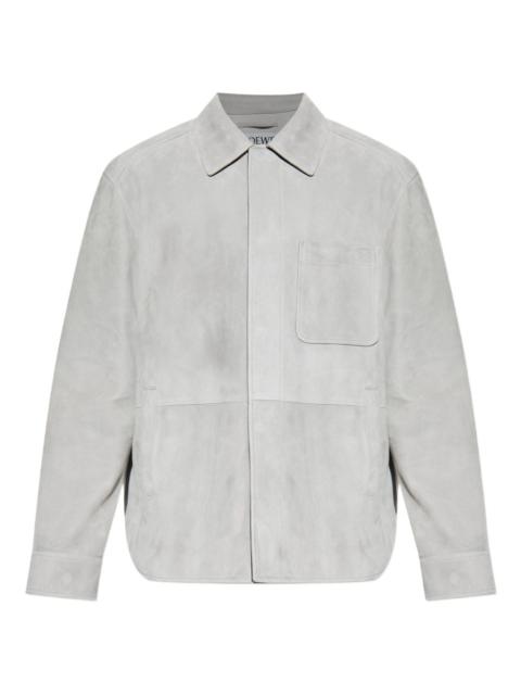 Loewe Loewe Men Suede Leather Overshirt