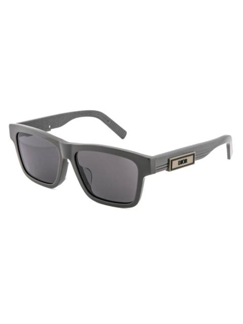 Dior Dior Brown Gray Rectangular Men's Sunglasses DM40159F 47A 57