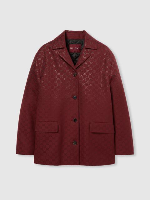 GUCCI Padded GG canvas jacket with crystals