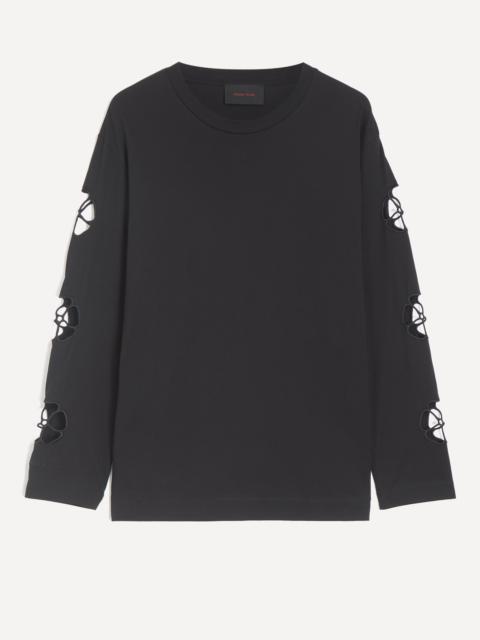Simone Rocha Daisy Cutout Long-Sleeve T-Shirt