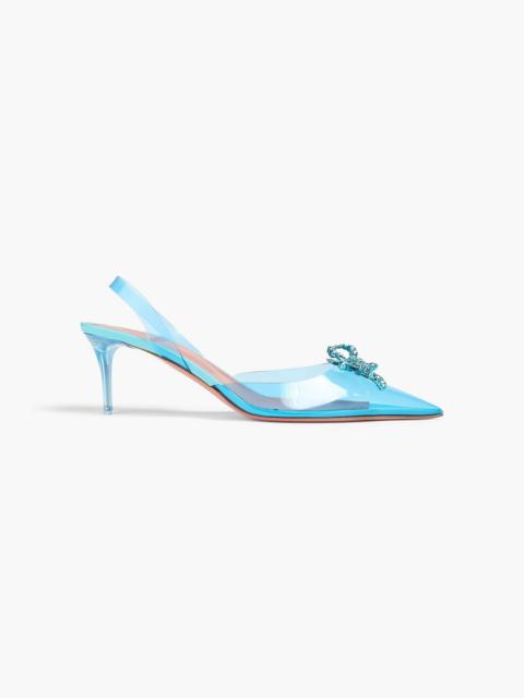 Amina Muaddi Rosie crystal-embellished PVC slingback pumps