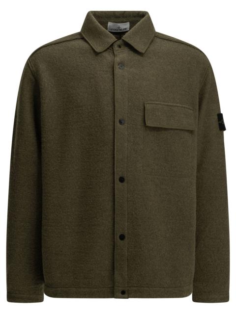 Stone Island Stone Island Micro Bouclé Overshirt Jacket Green