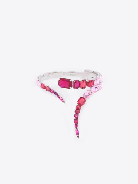 AREA OMBRE CRYSTAL WRAP CHOKER NECKLACE