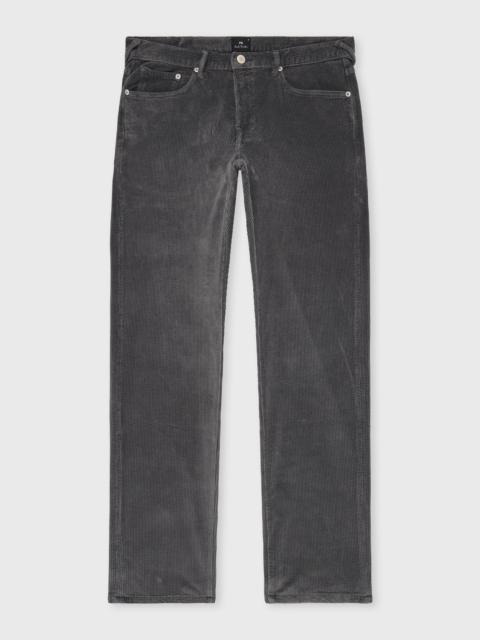Paul Smith Relaxed Tapered-Fit Smoke Grey Corduroy Trousers