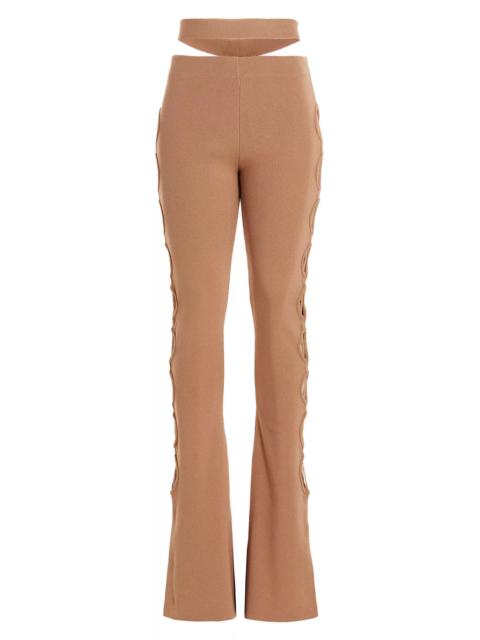 ANDREĀDAMO Cut out pants with lacing