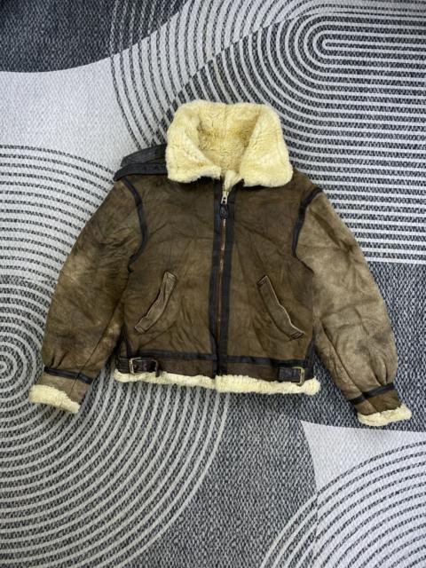 Other Designers Vintage Avirex Type B-3 Air Force Sheepskin Leather Jacket