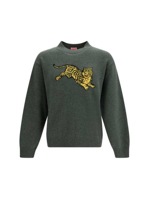 KENZO Kenzo Jumping Tiger Cotton Sweatshirt Dark Khaki