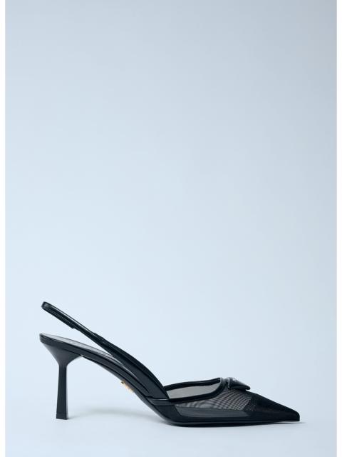 Prada Women Logo Plaque Pointed Heels