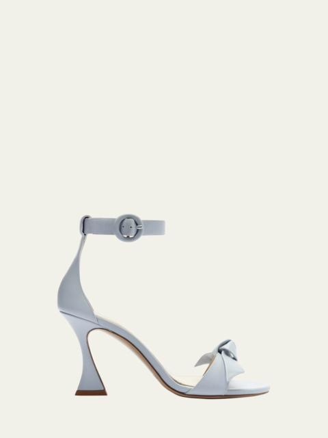 ALEXANDRE BIRMAN Clarita Knot Ankle-Strap Leather Sandals
