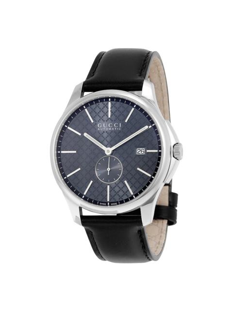 GUCCI Gucci G-Timeless Automatic Grey Dial Black Leather Men's Watch YA126319