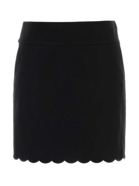 Chloé Chloe Women Black Stretch Cotton Mini Skirt