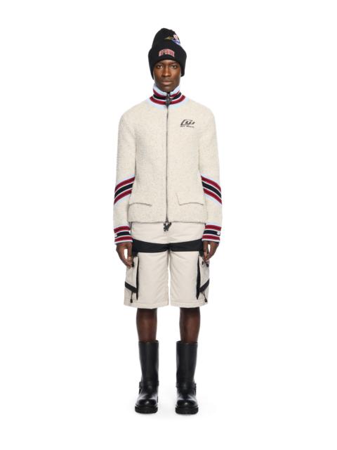 Off-White African Cot Bouclé Zip Cardigan