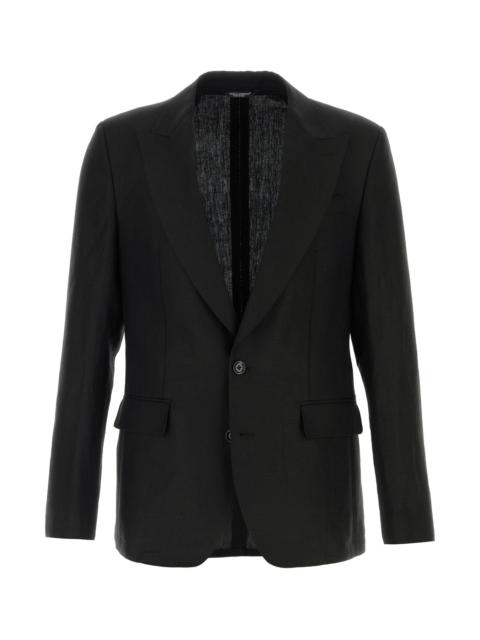 Dolce & Gabbana Black linen blazer