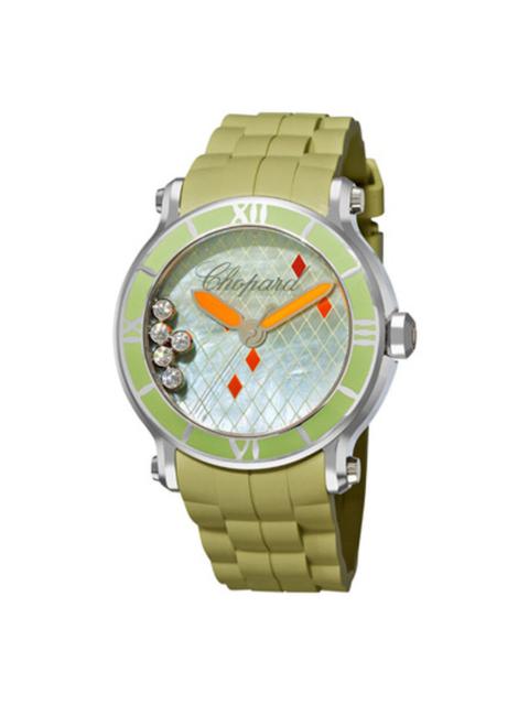 Chopard Chopard Happy Sport Green Mother Of Pearl Green Rubber Floating ...