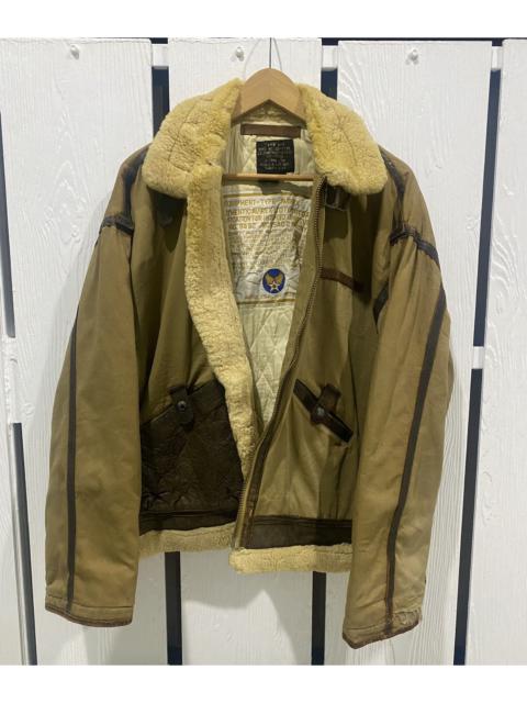 Vintage Avirex B3 Sherpa Canvas Sheepskin Flight Jacket