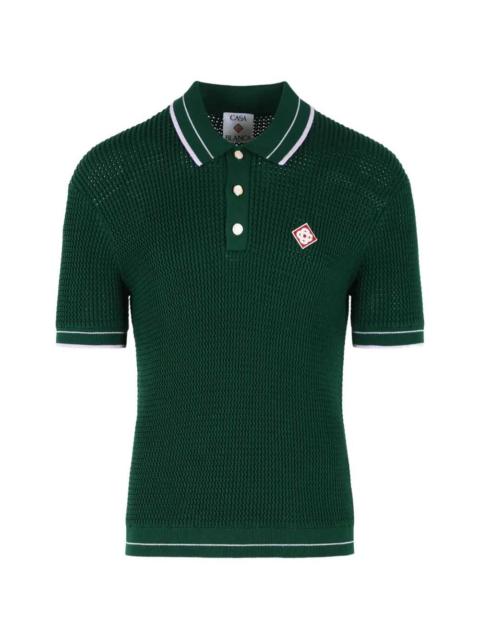 CASABLANCA Casablanca Men Polo Shirt With Buttons And Logo Appliqué