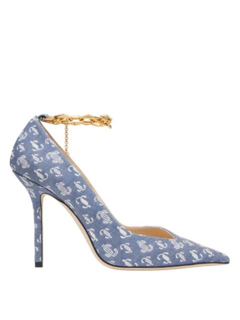 JIMMY CHOO Jimmy Choo Diamond Talura 100 Denim Pumps
