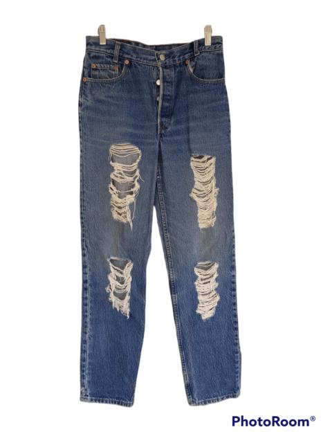 Levi's Vintage 1989 Levis 501 Distressed Faded Denim Jeans