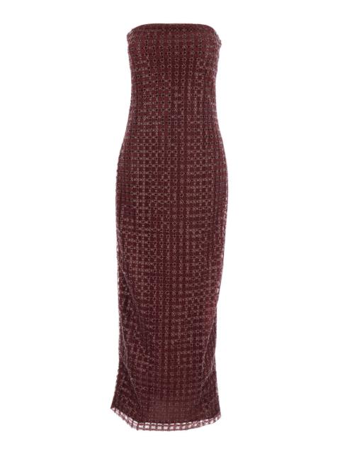 Rotate Women Beaded Maxi Tube Dress