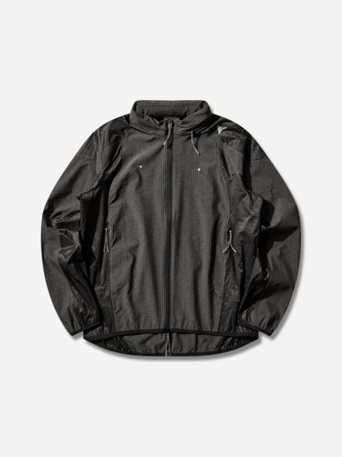 ROA Men's Numb Pinstriped Hooded Wind Jacket Black