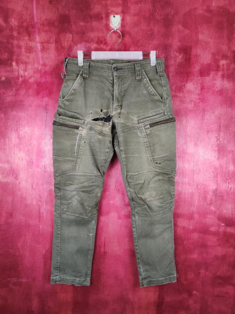 Other Designers Vintage - Tora-Toraichi Olive Ripped Multipocket Cargo Pants #S815
