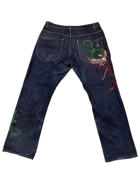 Other Designers ARTFUL DODGER DENIM HARD EMBROIDERED PANTS