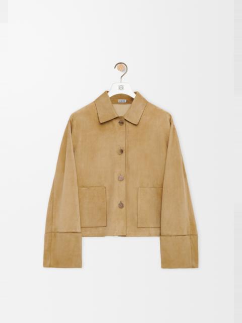 Loewe Turn-up jacket in suede lambskin