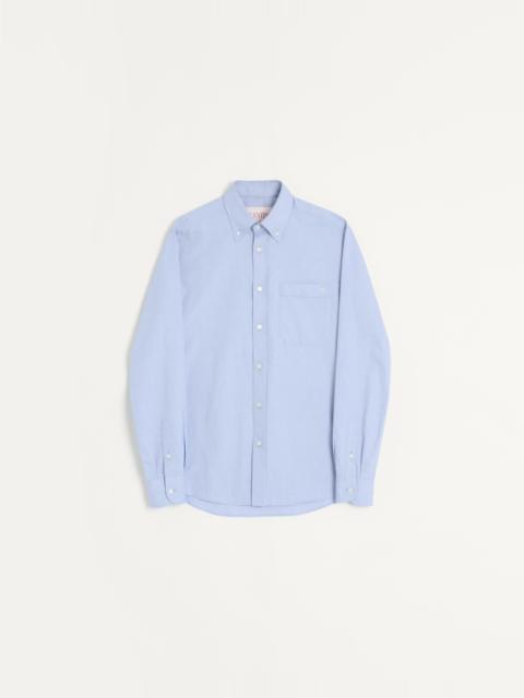 Valentino COTTON OXFORD SHIRT WITH VLOGO EMBROIDERY