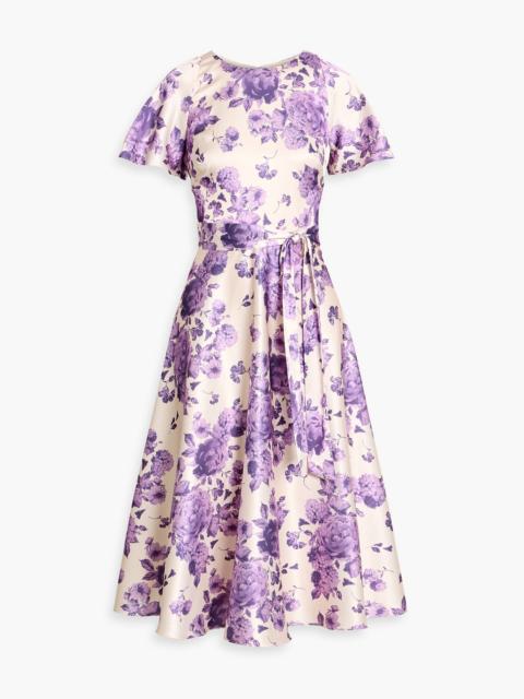 Other Designers Floral-print satin midi dress