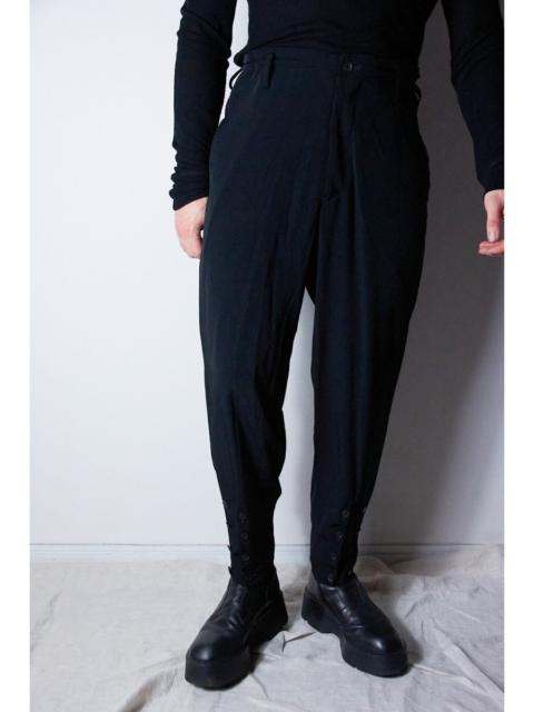 Yohji Yamamoto YYPH SS21 Tuxedo Hem Wrapper Placket Pants - HD-P18-500