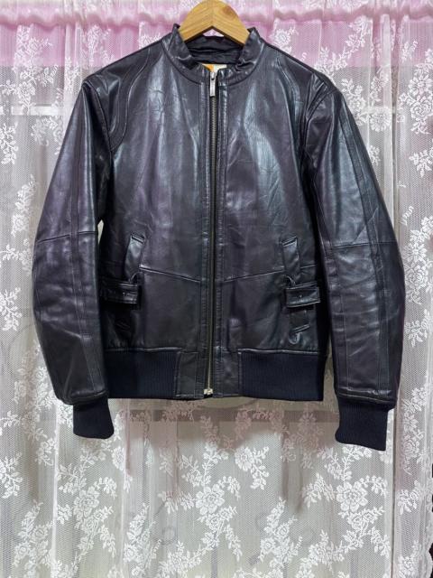 ZEGNA 750$ Ermenegildo Zegna Leather Bomber Jacket Black