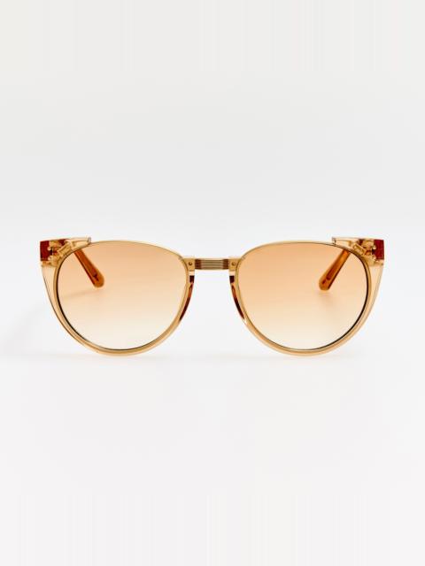 LINDA FARROW Iris Sunglasses in Honey