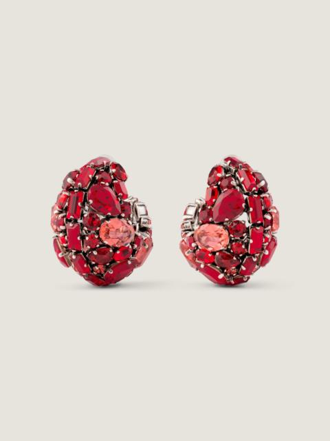 Givenchy BOLD CRYSTALS CLIP EARRINGS IN METAL AND CRYSTALS