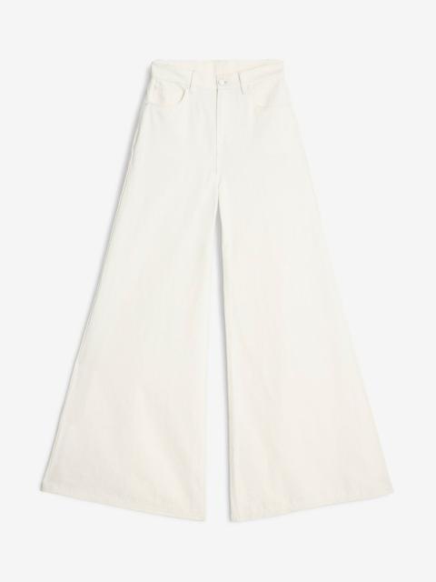 7 For All Mankind Linen Blend Willow Palazzo Wide in Ostuni