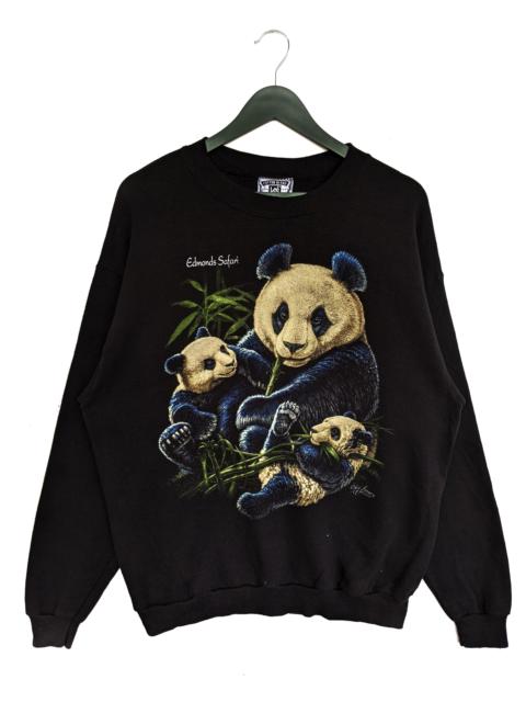 Other Designers Habitat - Vintage Edmonds Safari Panda Print Sweatshirt