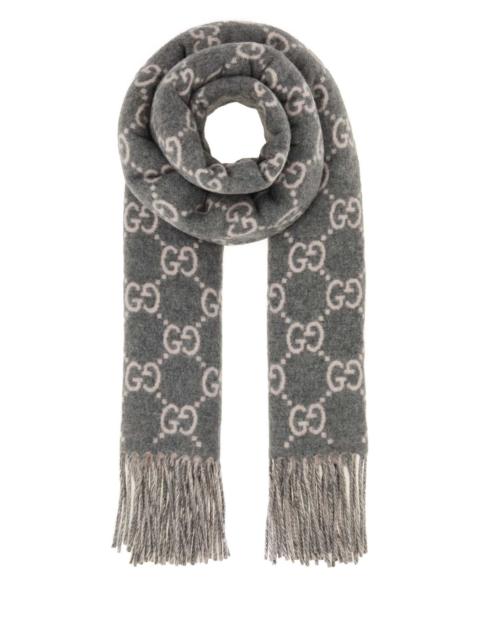 GUCCI Gucci Women Embroidered Cashmere Reversible Scarf