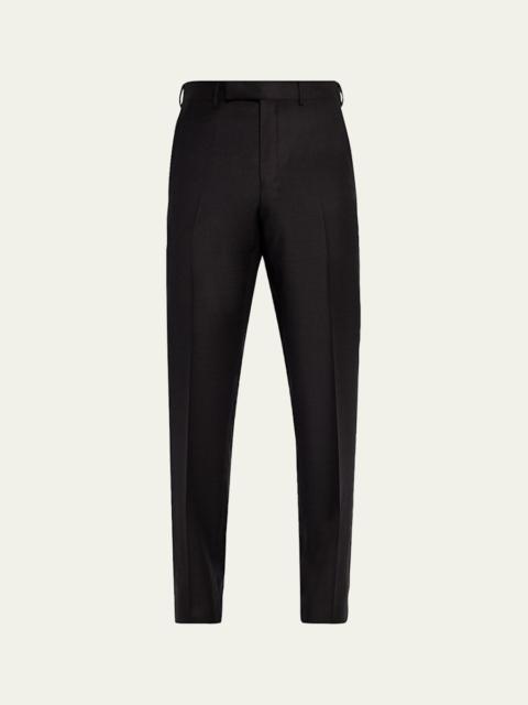 ZEGNA Men's Trofeo Wool Slim Flat-Front Trousers