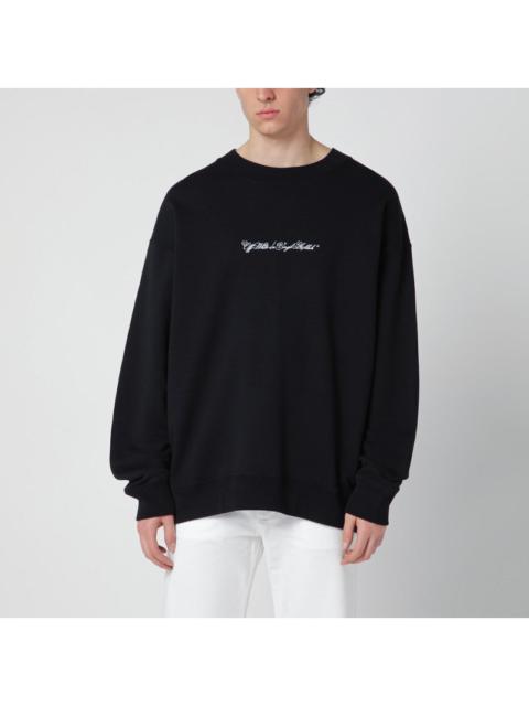 Off-White Off-White Black Script Arrow Diagonal Skate Sweatshirt Men