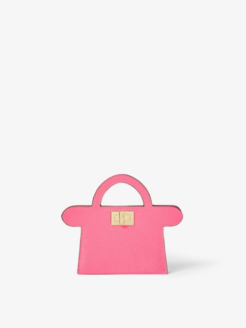 FENDI Fendi Way Card Case Petunia pink leather card holder