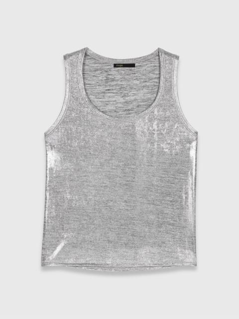 maje Metallic tank top