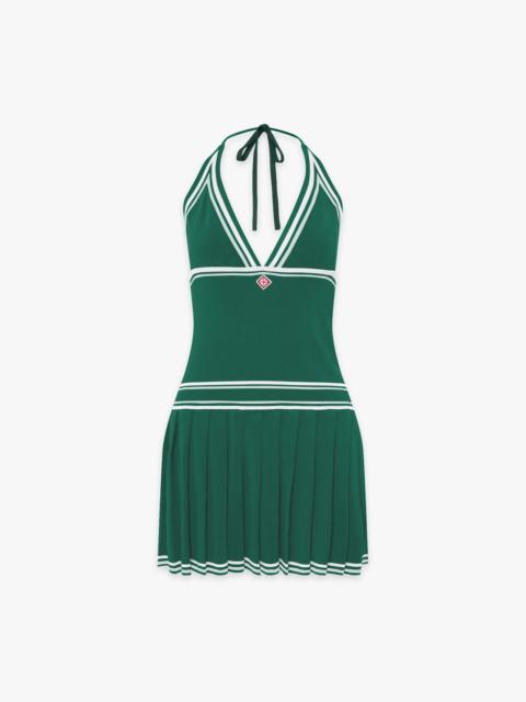 CASABLANCA Green Pleated Halter Mini Dress | Casablanca Paris